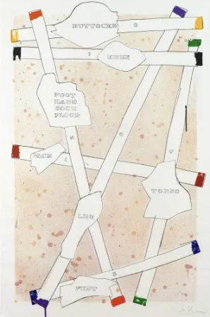 Lithografie Johns - Sketch from Untitled I