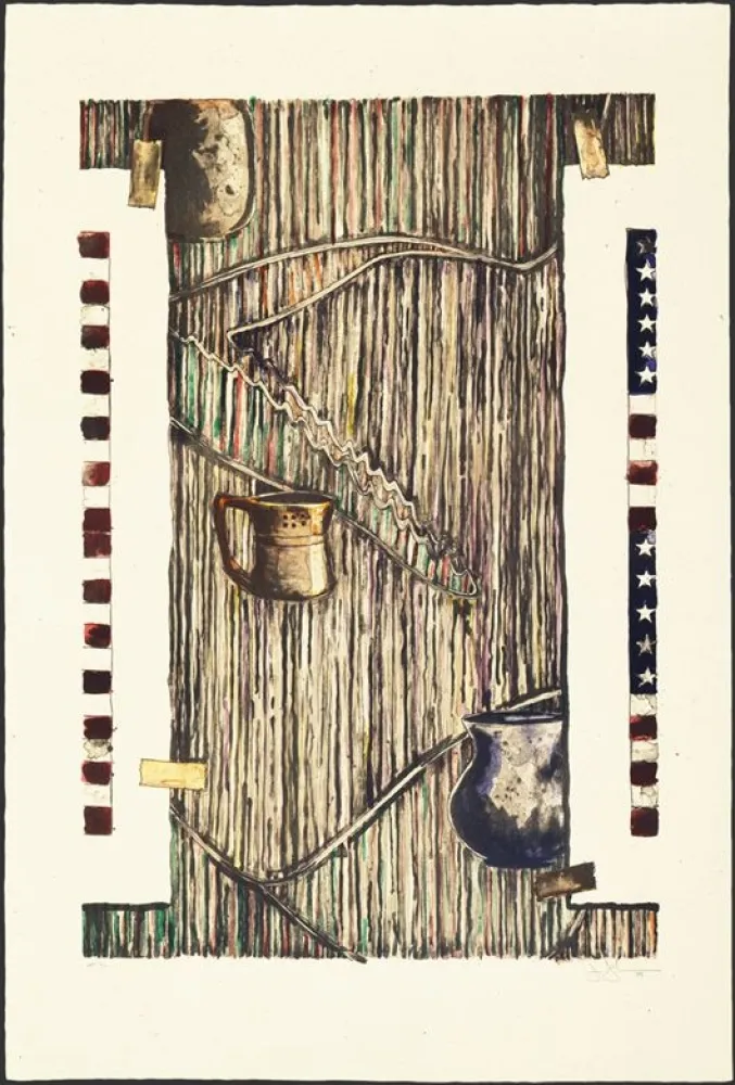 Lithografie Johns - Ventriloquist (color)