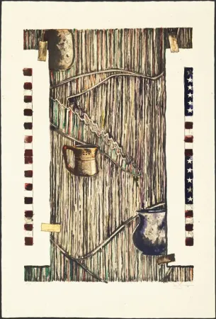 Lithografie Johns - Ventriloquist (color)