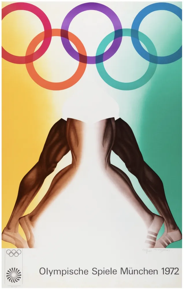 Lithografie Jones - Runners, from the Munich Olympics Portfolio, 1971 - Hand-signed