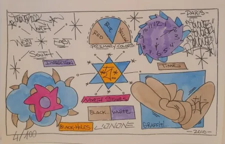 Zeefdruk Jonone - Coffret avec une sérigraphie et le catalogue 