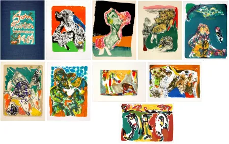 Lithografie Jorn - 9 intimités graphoglyptiques