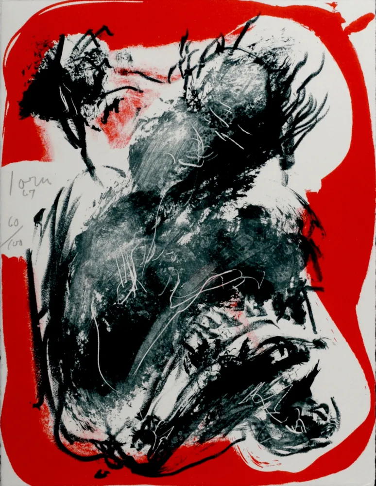 Lithografie Jorn - Abstract Composition, 1967 - Hand-signed!