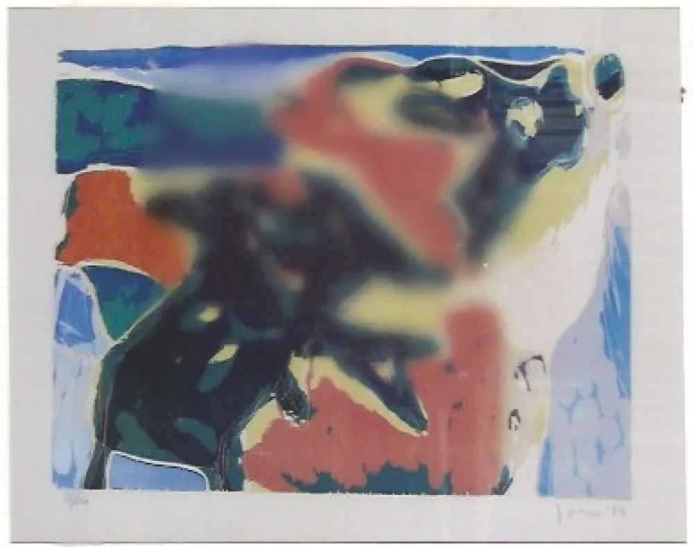 Houtsnede Jorn - Cobra, composición (portafolio Cobra II)