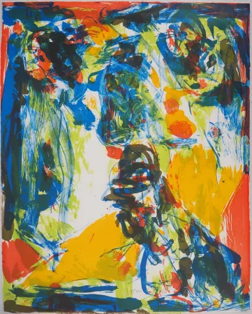 Lithografie Jorn - Composition fauve