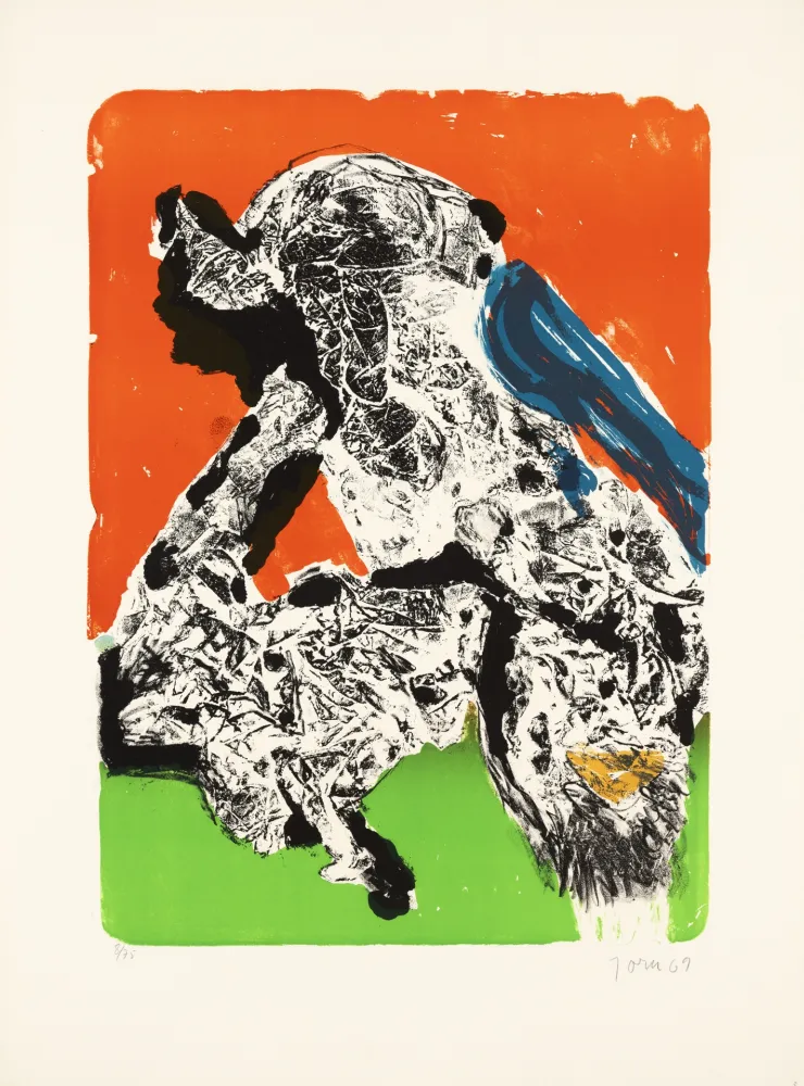 Lithografie Jorn - Intimités graphoglyptiques, provocation ratée