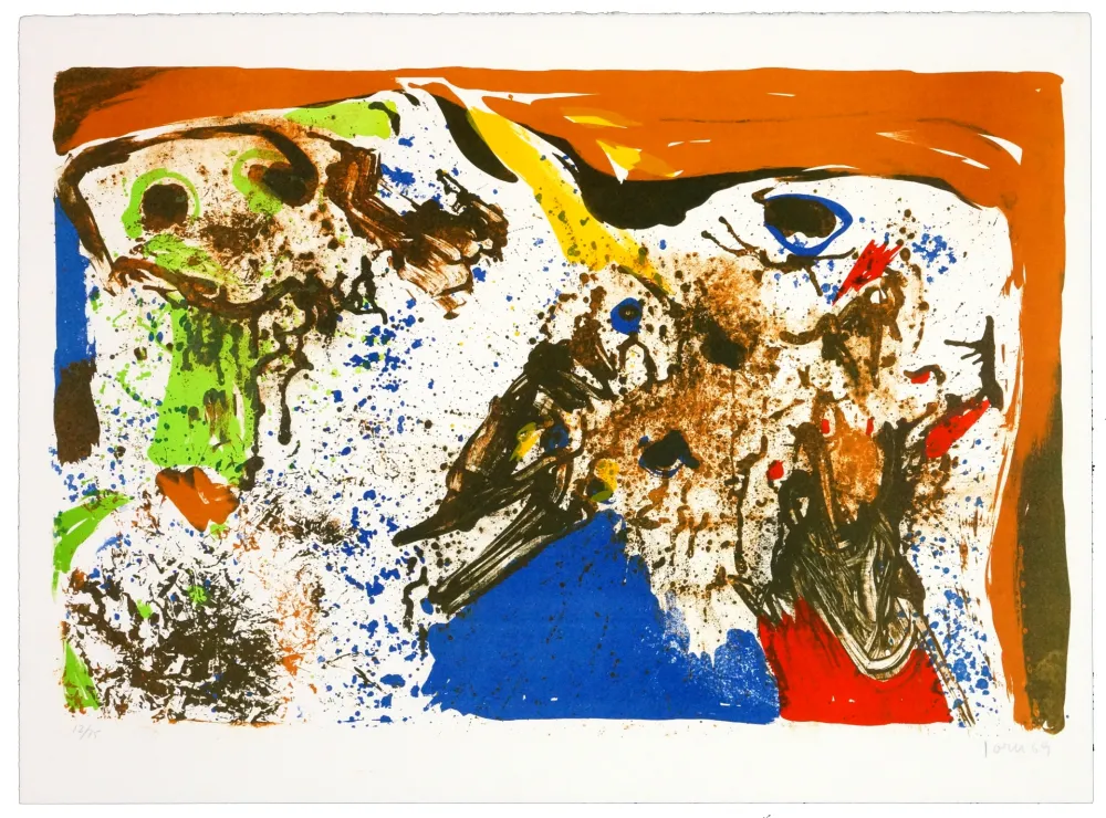 Lithografie Jorn - La fête des morts