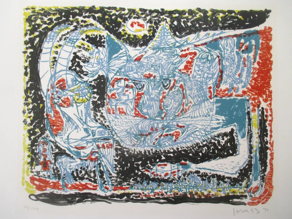 Lithografie Jorn - Le Chat qui rit