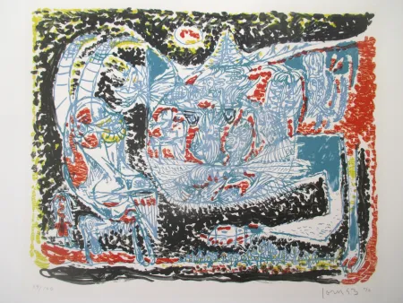 Lithografie Jorn - Le Chat qui rit