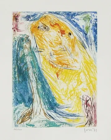 Ets En Aquatint Jorn - Le Tournedos canari