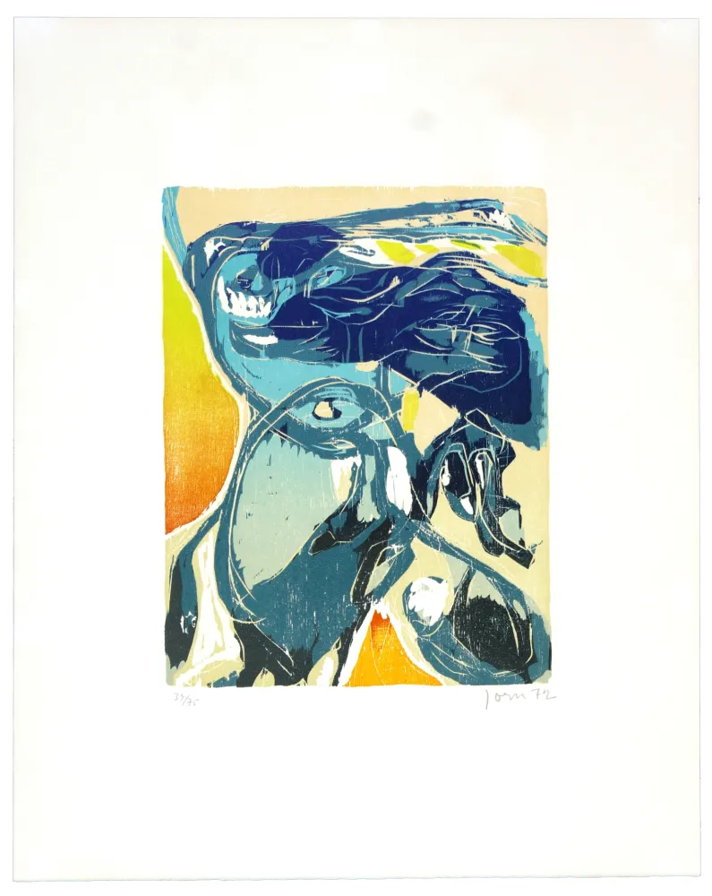 Houtsnede Jorn - Message essoristique