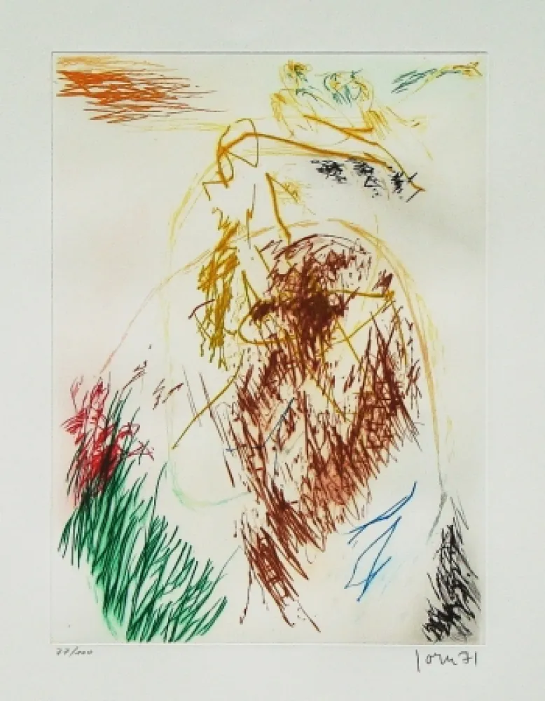 Ets En Aquatint Jorn - Pensées en l'air