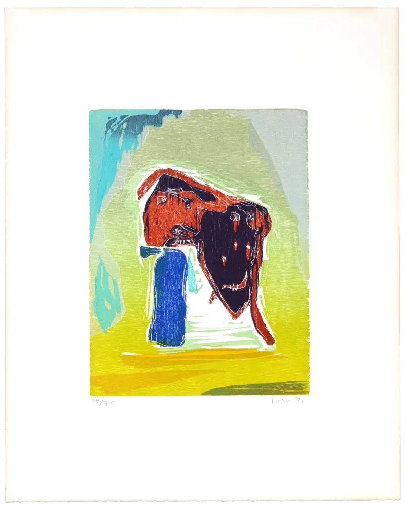 Houtsnede Jorn - Rideau convolant