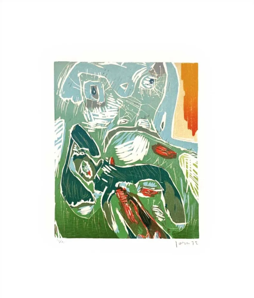 Houtsnede Jorn - Strabisme Pastoral