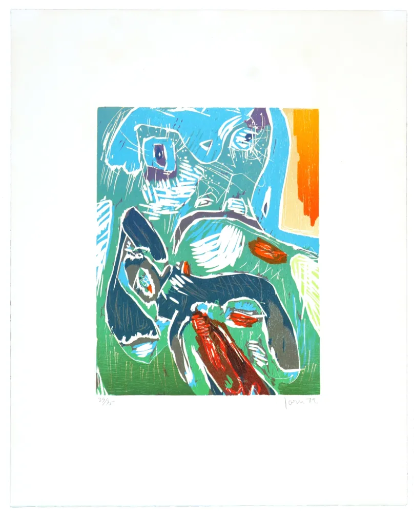 Houtsnede Jorn - Strabisme pastoral