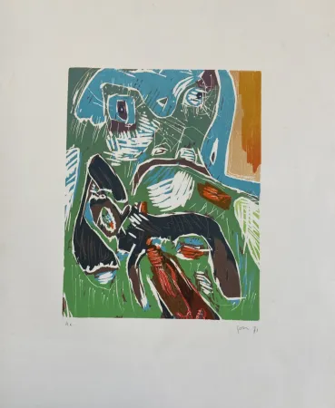 Houtsnede Jorn - Strabisme Pastoral