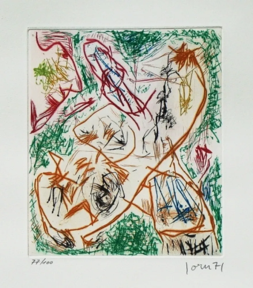 Ets En Aquatint Jorn - Tarotaumagie offusquée