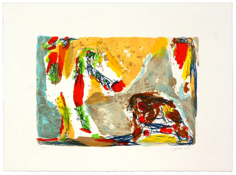 Lithografie Jorn - Trop tôt