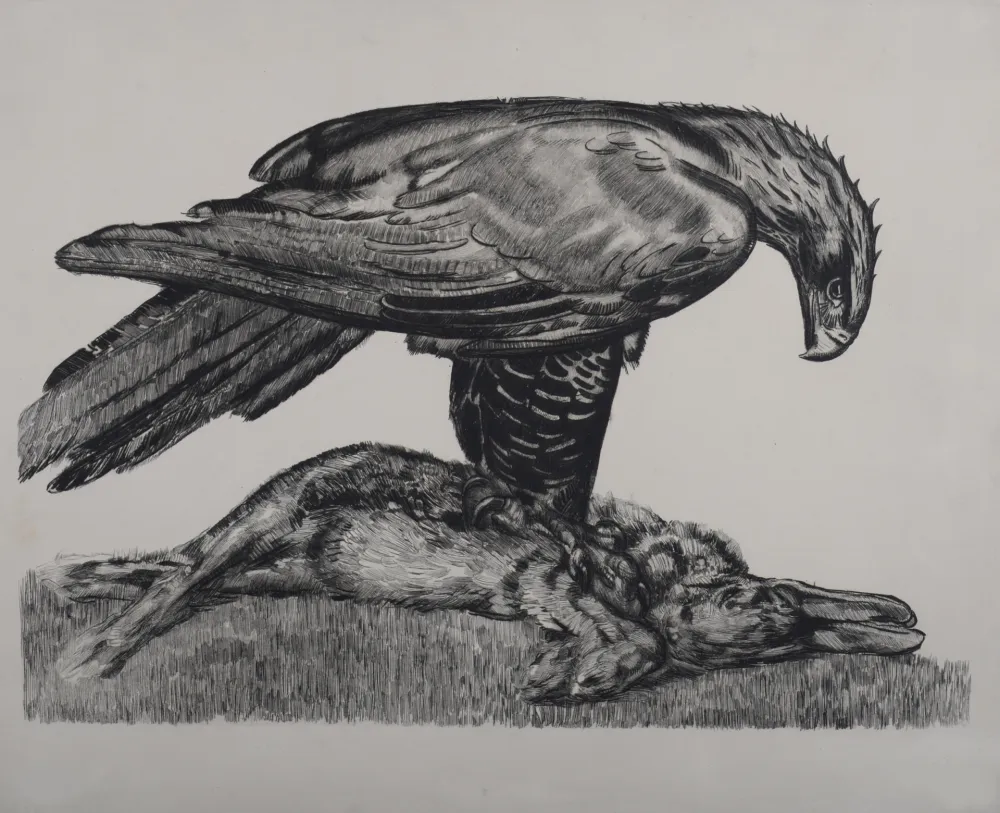 Ets Jouve - Aigle enserrant un lièvre, c. 1930 - Deluxe suite!