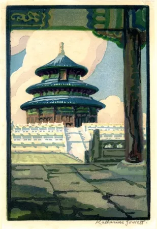 Houtsnede Jowett  - Temple of Heaven