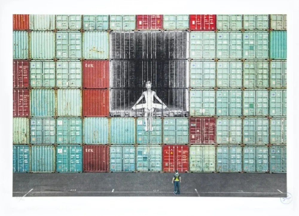 Lithografie Jr - In the container wall, Le Havre, France, 2014