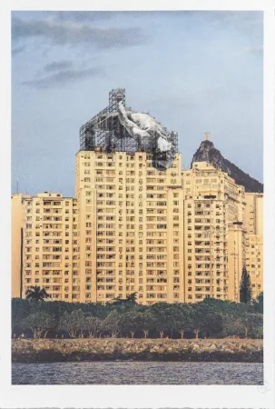 Lithografie Jr - JR - Giants, Mohamed Younes Idriss from Sudan, Flamengo, Vertical, © Comité International Olympique, Rio de Janeiro, Brazil