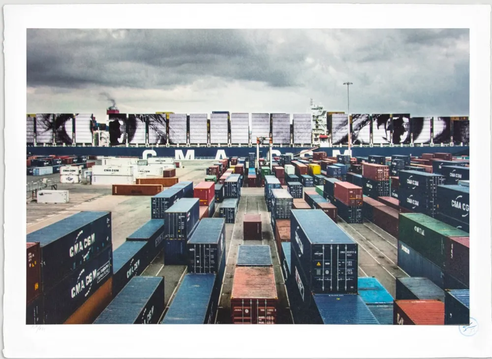 Lithografie Jr - Women Are Heroes, Elizabeth Kamanga on Sea, Le Havre, France, 2017