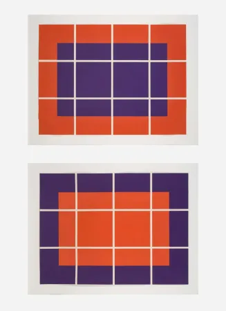 Houtsnede Judd - Untitled, two prints (Schellmann 267-268)