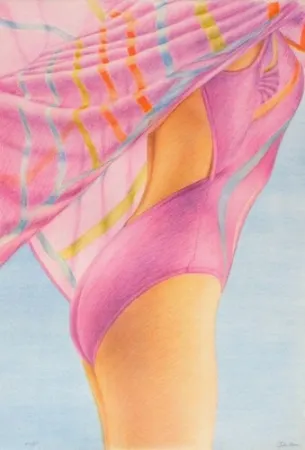 Lithografie Kacere - PURPLE SWIMMER (OLYMPICS OF BARCELONA)