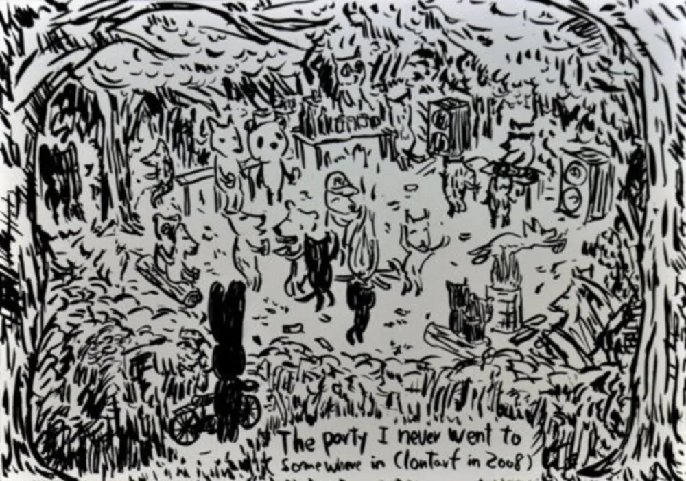 Lithografie Kaga - The party I never went to...