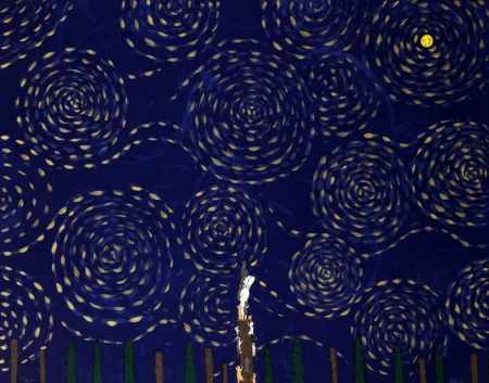 Lithografie Kaga - Usacchi - FULL MOON