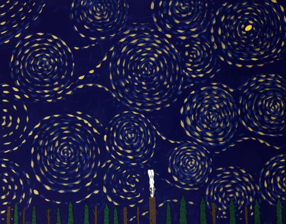 Lithografie Kaga -  Usacchi-Half moon