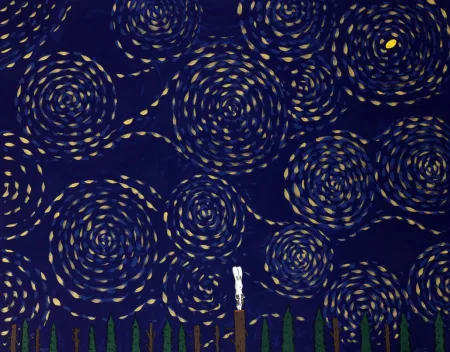 Lithografie Kaga -  Usacchi-Half moon