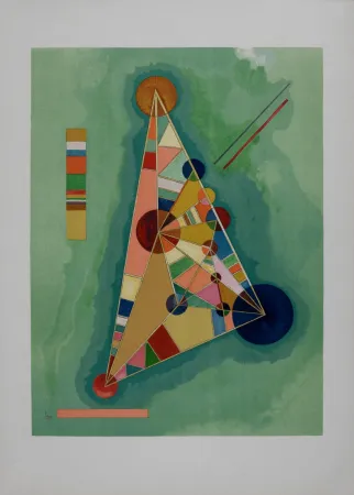 Lithografie Kandinsky (After) - Bigarrure dans le triangle, 1965