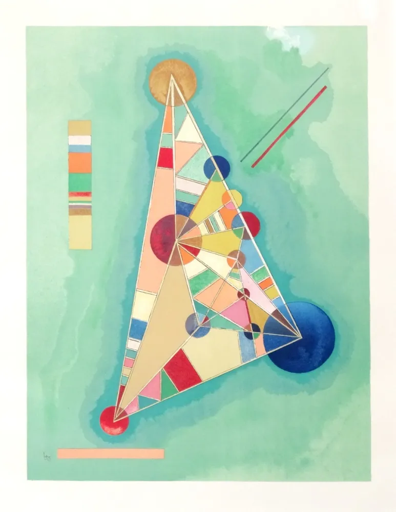 Lithografie Kandinsky - Bigarrure dans le triangle