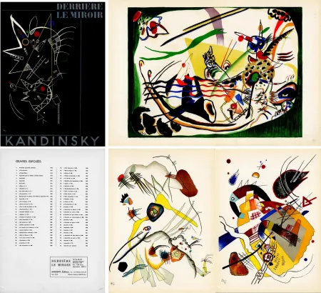 Geïllustreerd Boek Kandinsky - DERRIÈRE LE MIROIR N°101-102-103. KANDINSKY. Sept-Oct-Nov. 1957. 6 lithographies en couleurs.