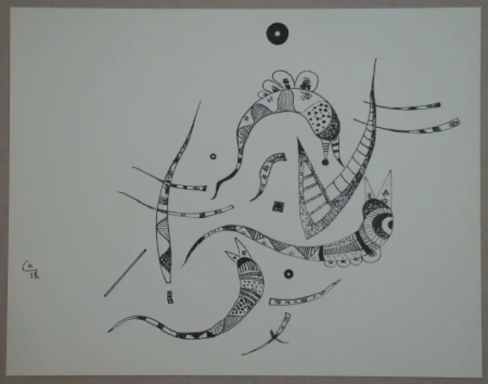Lithografie Kandinsky - Dessin à la plume, 1938