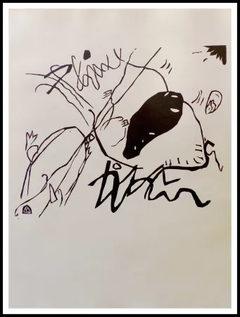 Houtsnede Kandinsky - TACHE NOIRE