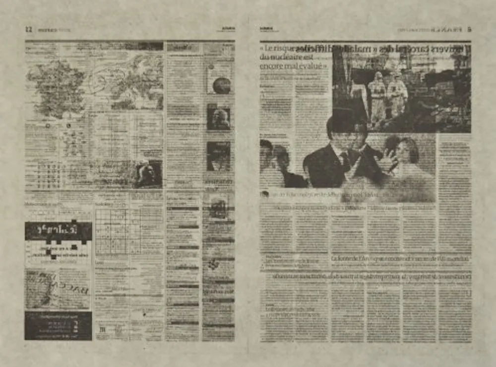 Lithografie Kassay - Untitled 5/7 (Le Monde)