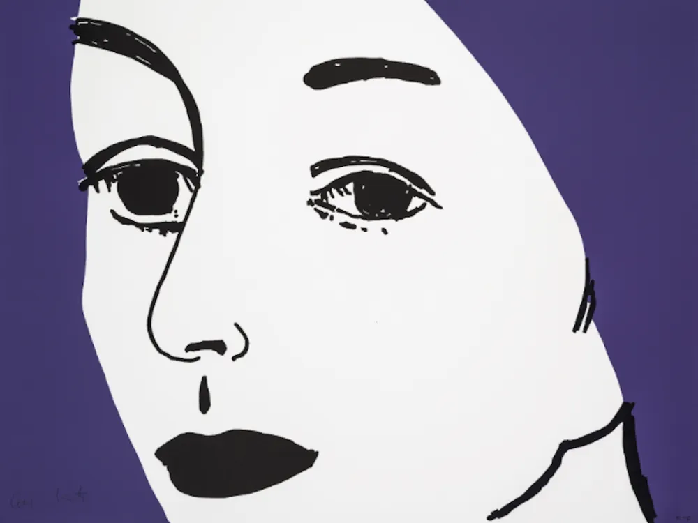 Houtsnede Katz - Ada (Black & Purple)