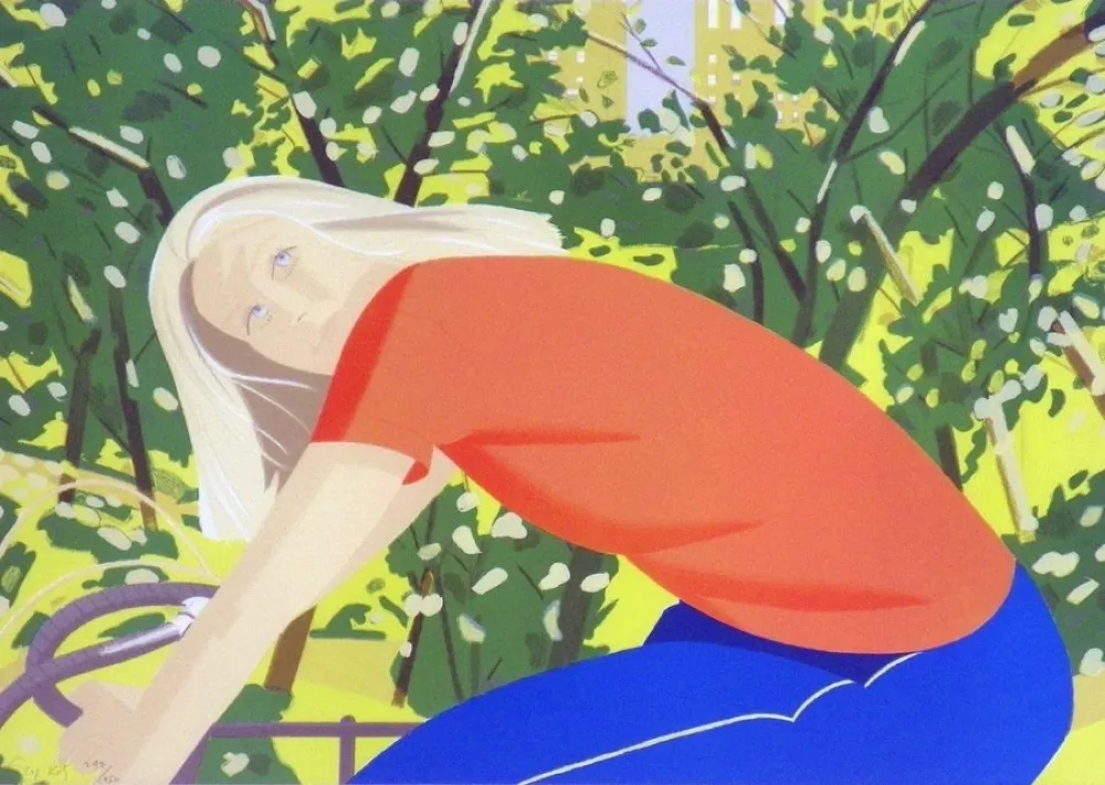 Lithografie Katz -  Bicycle Rider