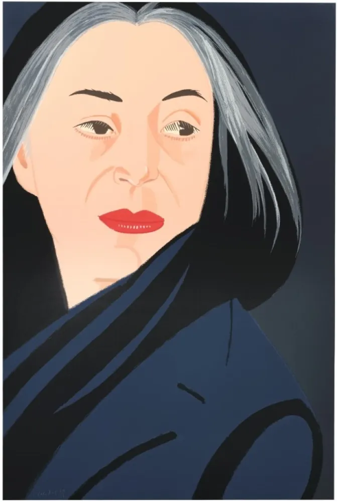 Zeefdruk Katz - Black Scarf