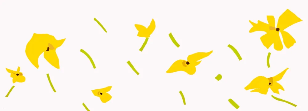 Houtsnede Katz - Flowers in the Wind