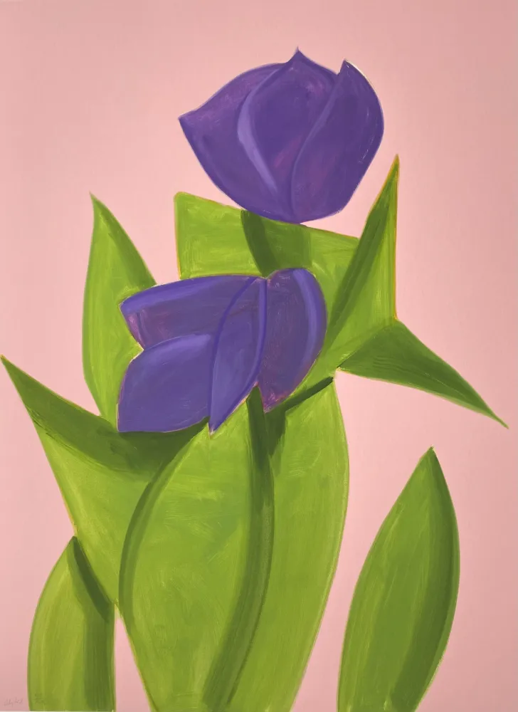 Zeefdruk Katz - Purple Tulips 2