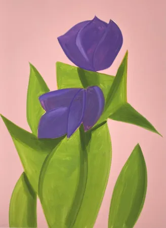 Zeefdruk Katz - Purple Tulips 2