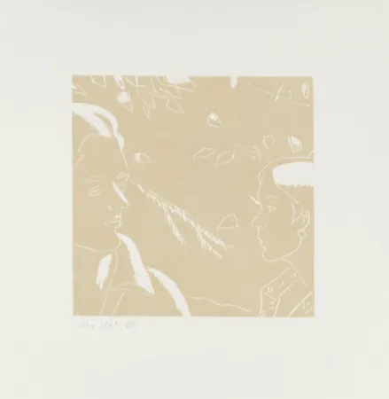 Houtsnede Katz - Rackstraw and Peggy (from a Tremor in the Morning)