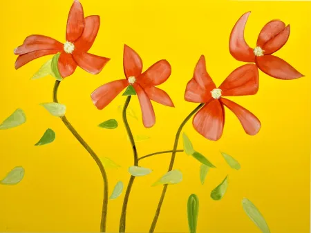 Zeefdruk Katz - Red Dogwood 1