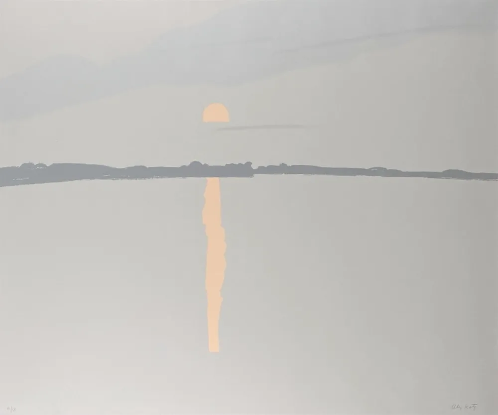 Zeefdruk Katz - Sunset, Lake Wesserunsett I
