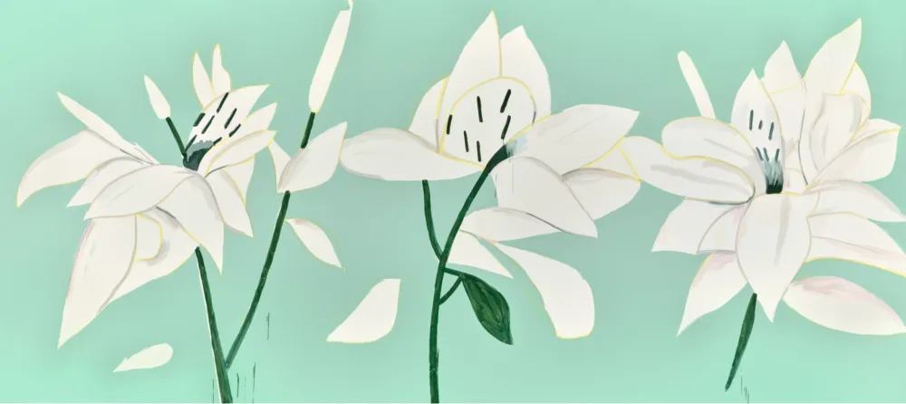 Zeefdruk Katz - White Lilies 6