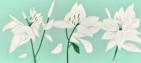 Zeefdruk Katz - White Lilies 6